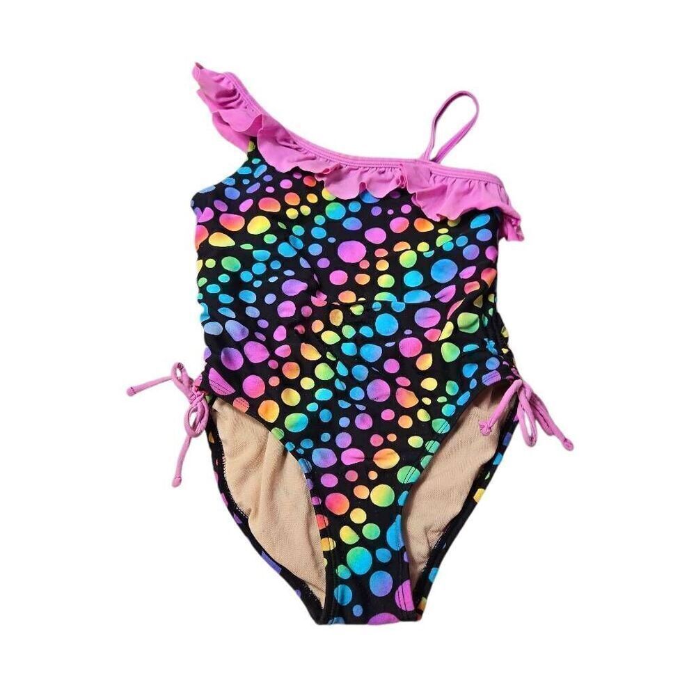 Arizona rainbow polka dot swim suit 6X